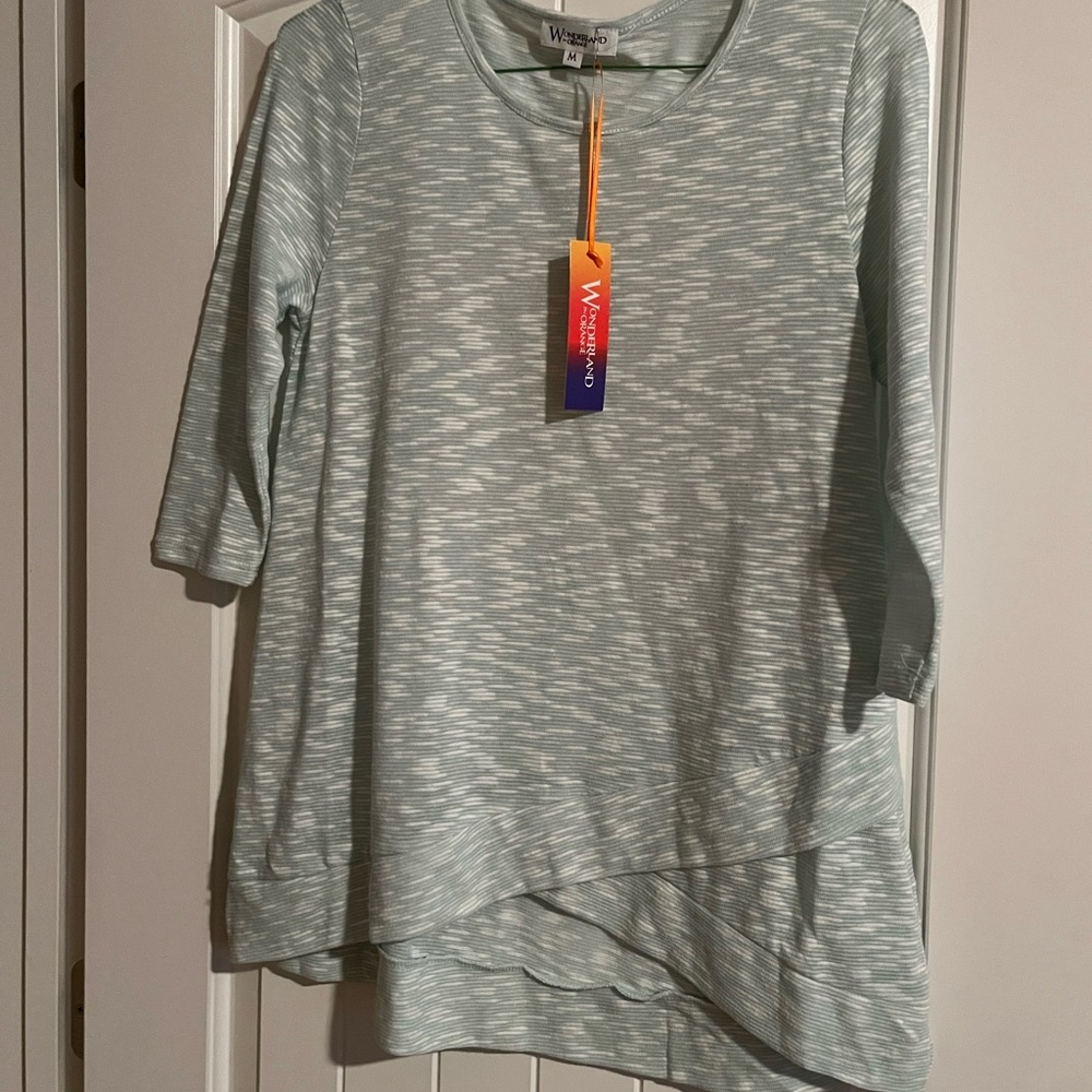 Teal/white tunic